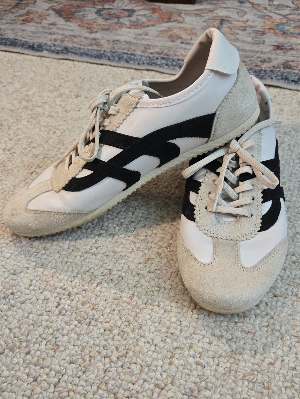 H&M White and Black Low-Profile Women's Sneakers